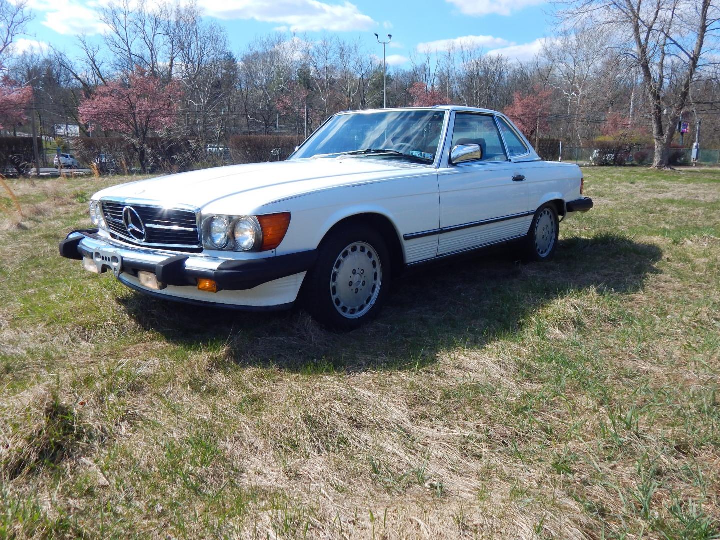 1989 White /Red Mercedes-Benz 560 (WDBBA48D9KA) with an 5.6 Liter V8 engine, Automatic transmission, located at 6528 Lower York Road, New Hope, PA, 18938, (215) 862-9555, 40.358707, -74.977882 - Here is a well cared for 1989 Mercedes-Benz 560 SL 2 top roadster, 5.6 Liter V8 engine, auto trans, leather interior, power windows, central locking system, cruise control, climate control, factory alloy wheels, fog lights, power antenna, wood trim, AM/FM/CD stereo. Comes with car cover. 6/24 Pa. I - Photo#0